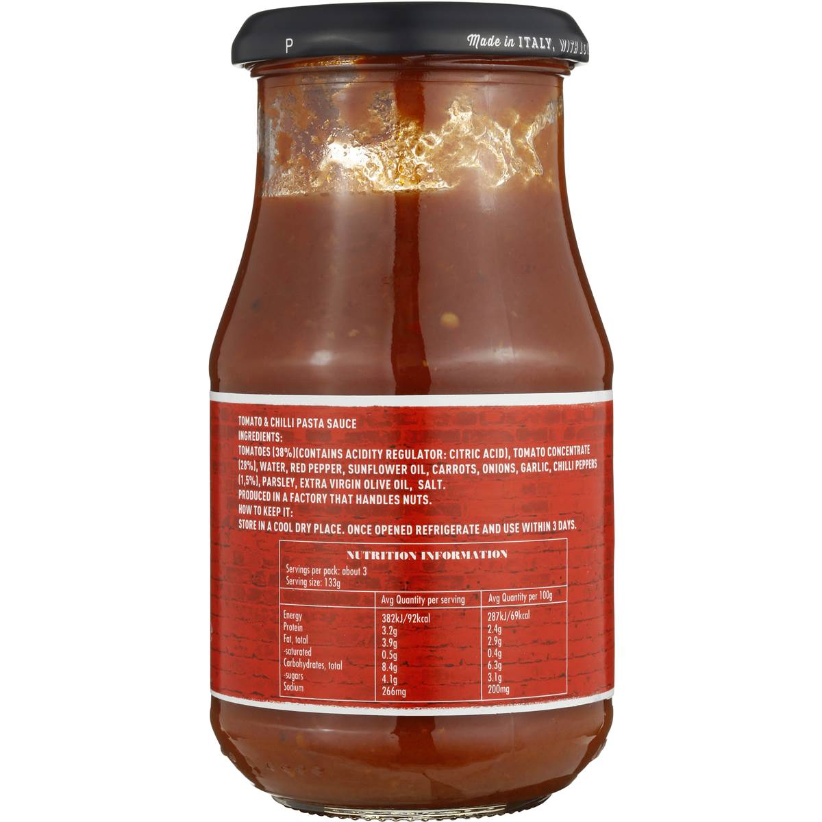 Jamie Oliver Pasta Sauce Tomato & Chilli 400g | Woolworths
