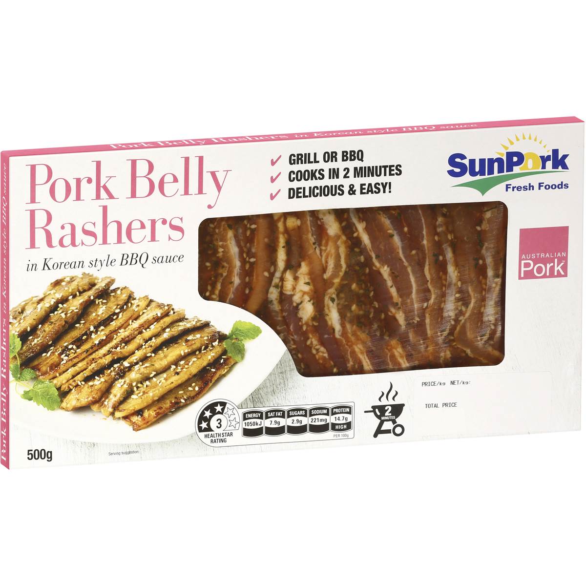 Sunpork Pork Belly In Korean Style Bbq Sauce 500g Woolworths