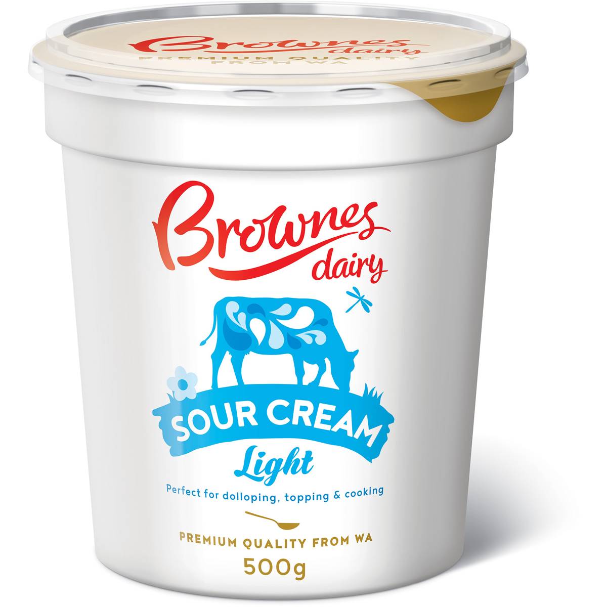 Brownes Light Sour Cream 500g Woolworths