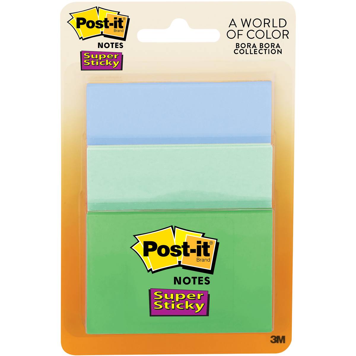 Postit Super Sticky Notes Tropic Breeze 3 Pack Woolworths