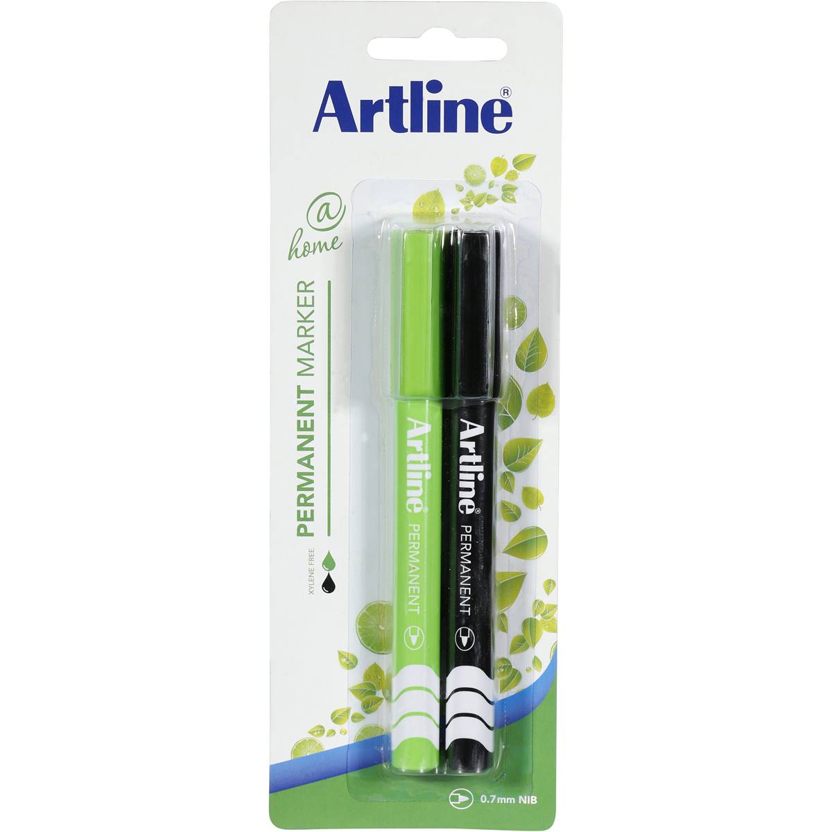 Artline At Home Permanent Marker Fine 2pk Woolworths