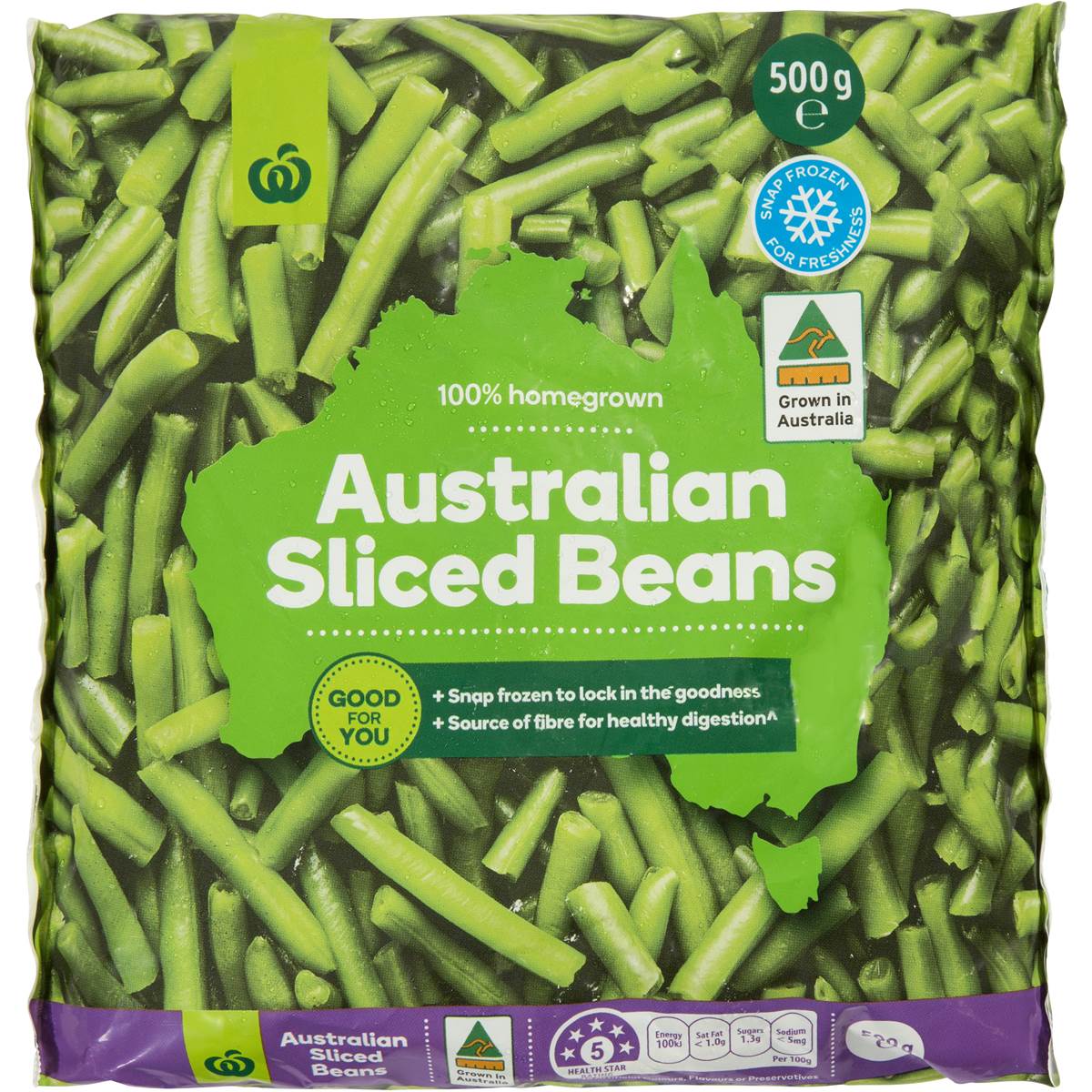 Woolworths Select Green Beans Sliced 500g Woolworths