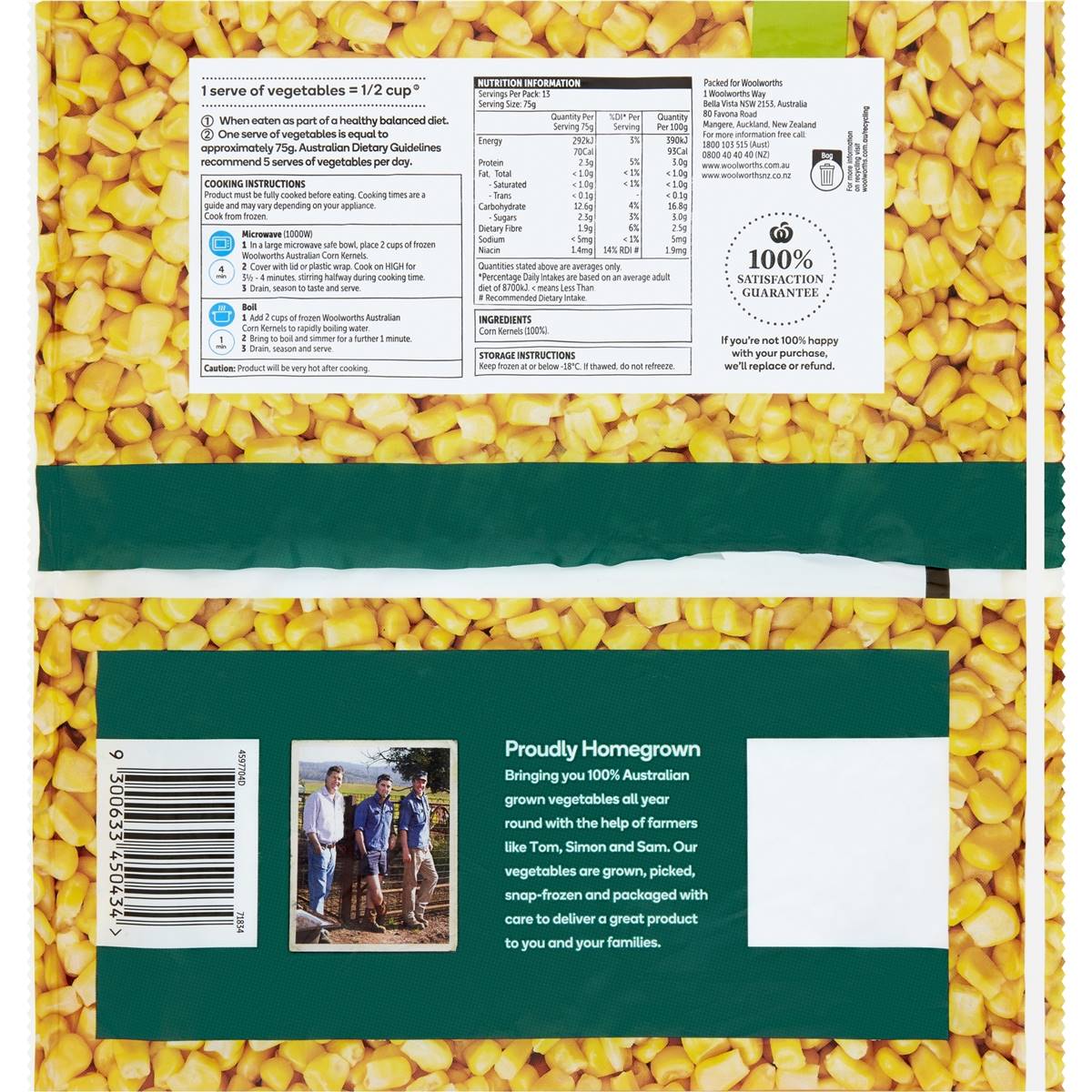 Woolworths Corn Kernels 1kg Woolworths
