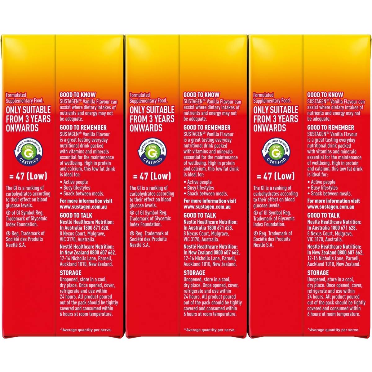 Sustagen High Protein Nutrition Topup Vanilla Flavour Ready To Drink