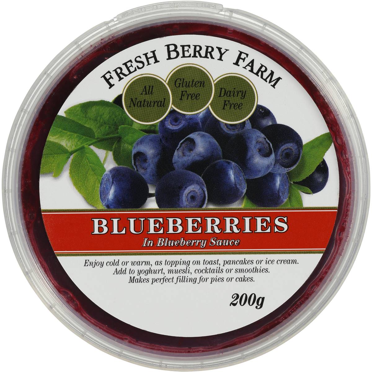 Fresh Berry Farm Berry Sauce Blueberry 200g Tub Woolworths