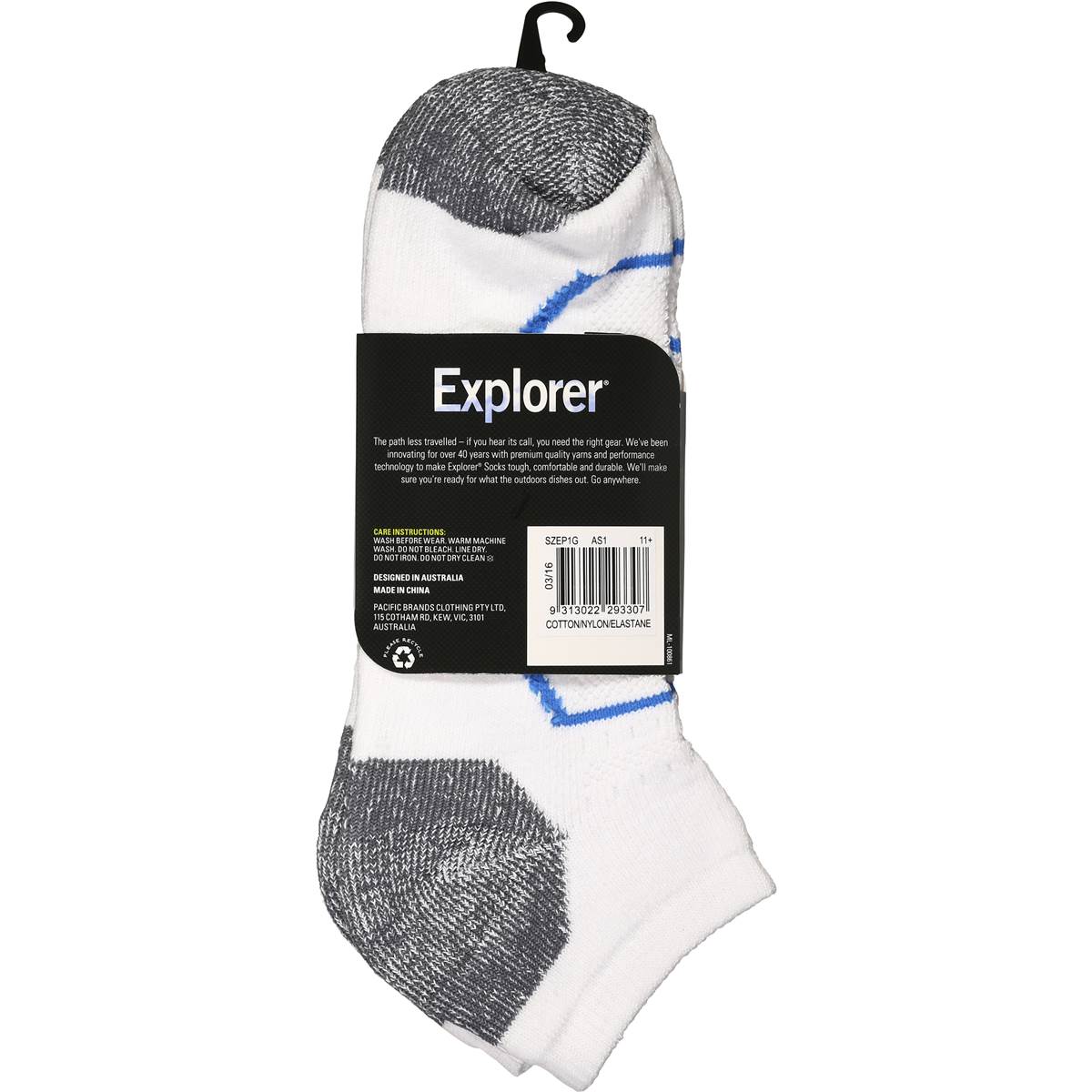 Bonds Explorer Socks Mens Active Trainer Size 6-10 Each | Woolworths