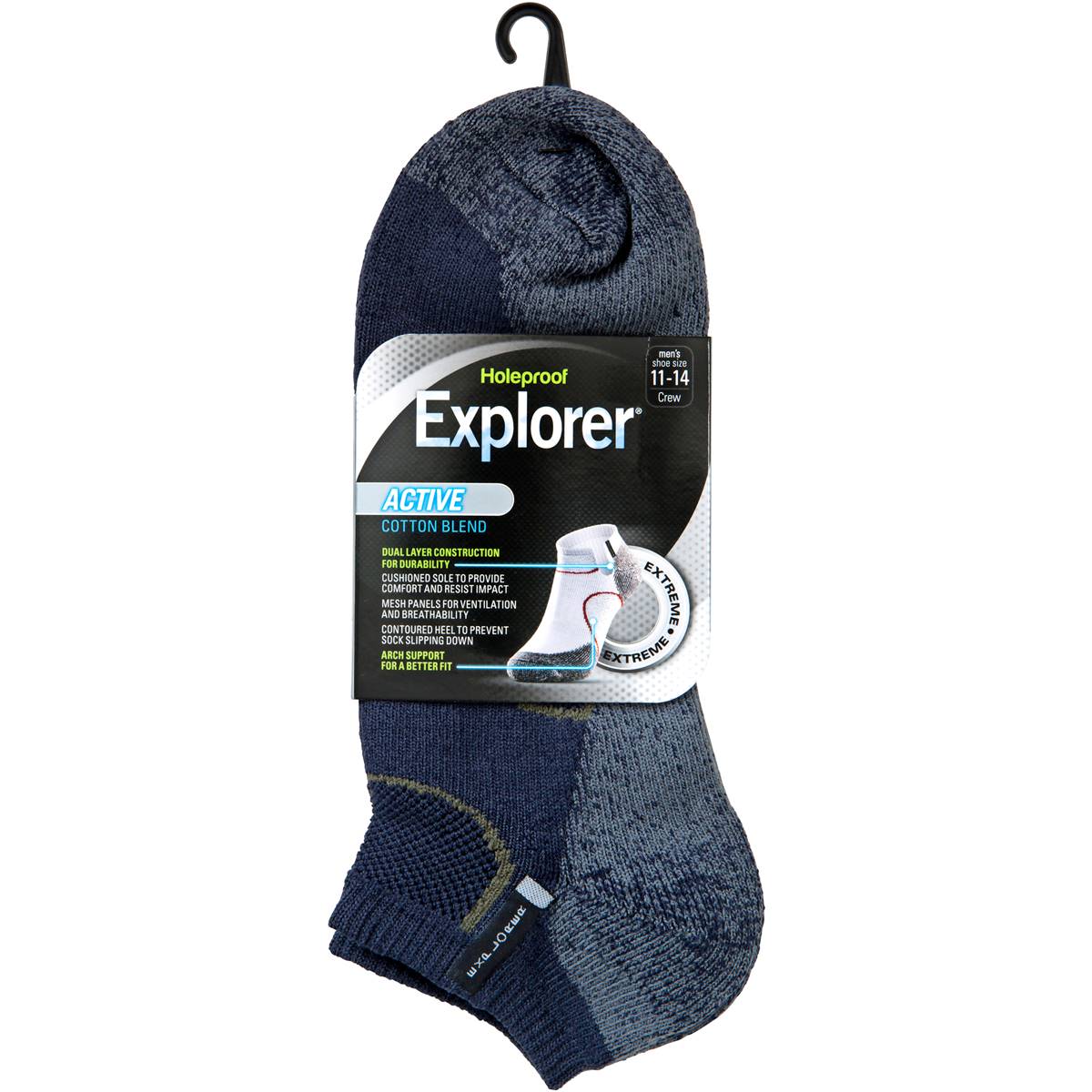 Bonds Explorer Socks Mens Active Trainer Size 610 Each Woolworths