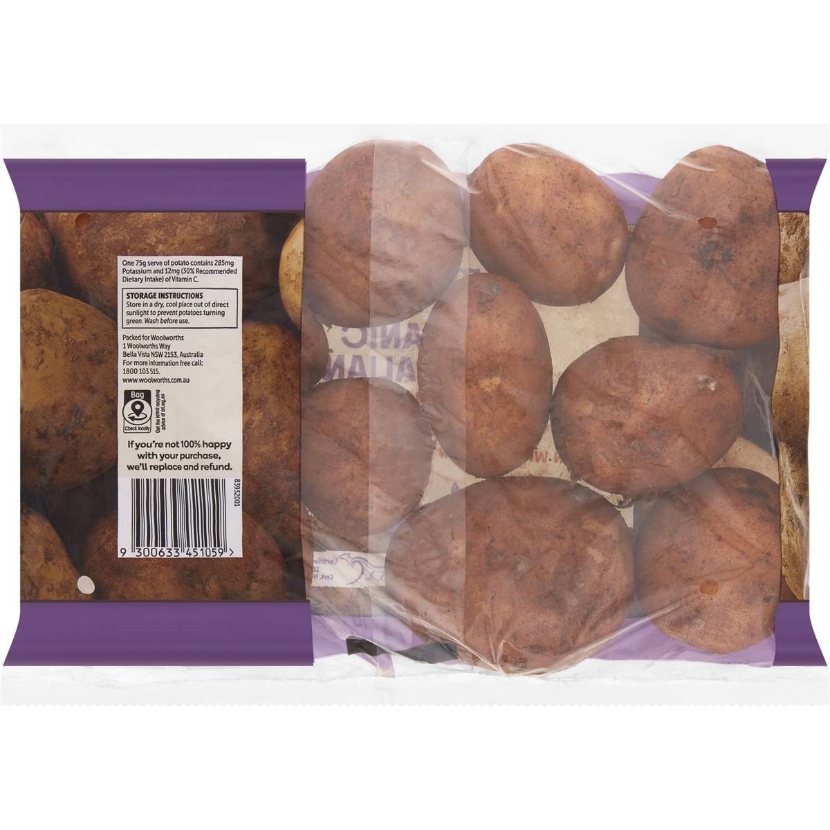 Macro Sebago Organic Potato 1kg Woolworths
