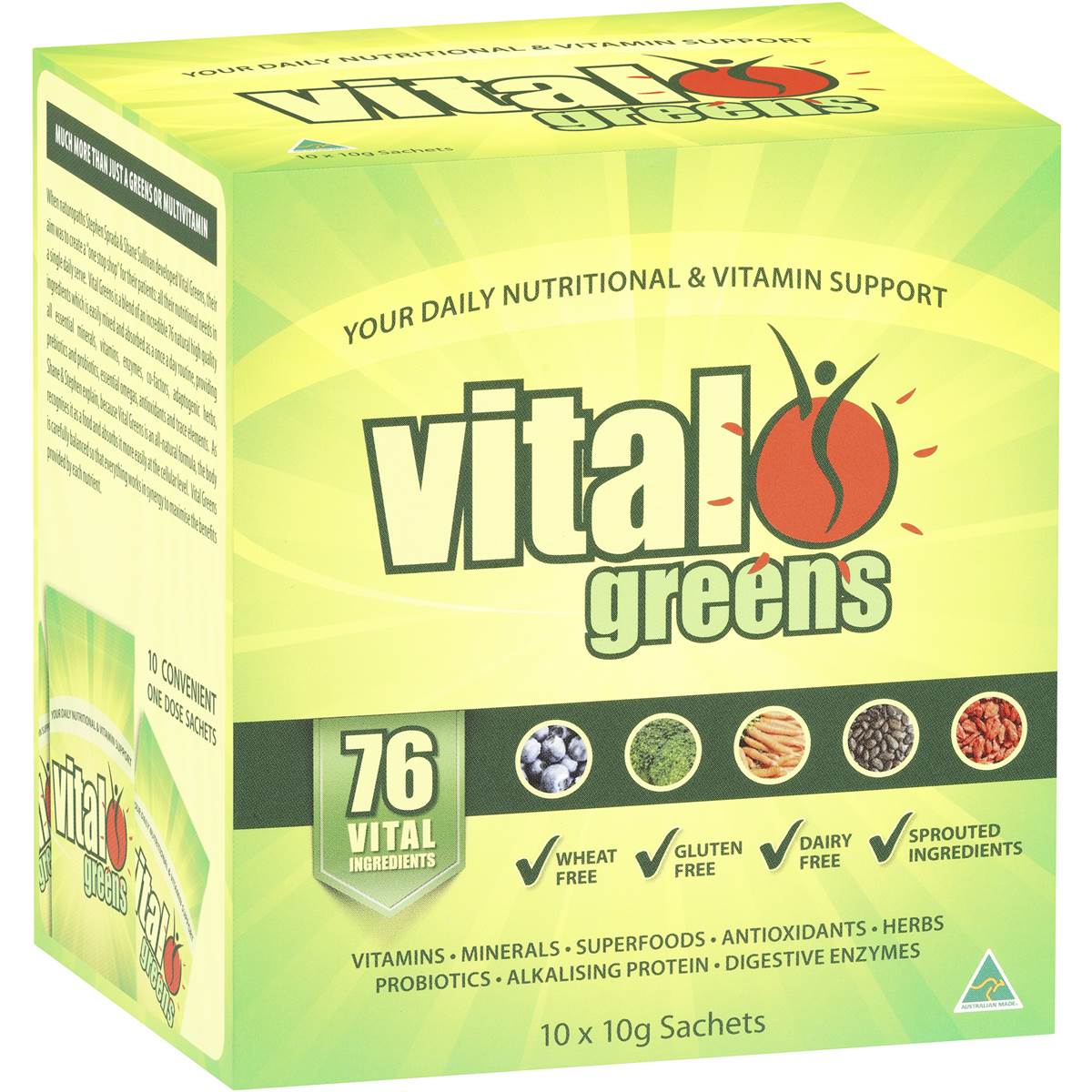 Vital Greens Sachets 100gm 10pk Woolworths