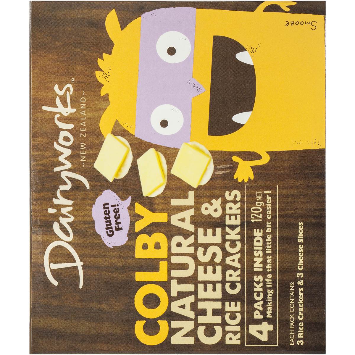 Dairyworks Colby Cheese & Rice Crackers 4x120g Woolworths