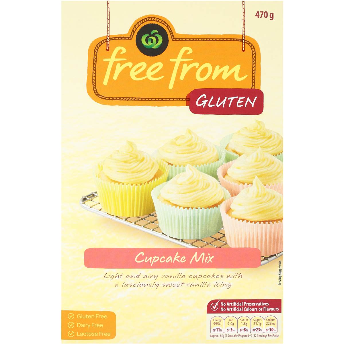 Woolworths Free From Gluten Cake Mix Cupcake 470g Woolworths woolworths-free-from-gluten-cake-mix-cupcake-470g-woolworths