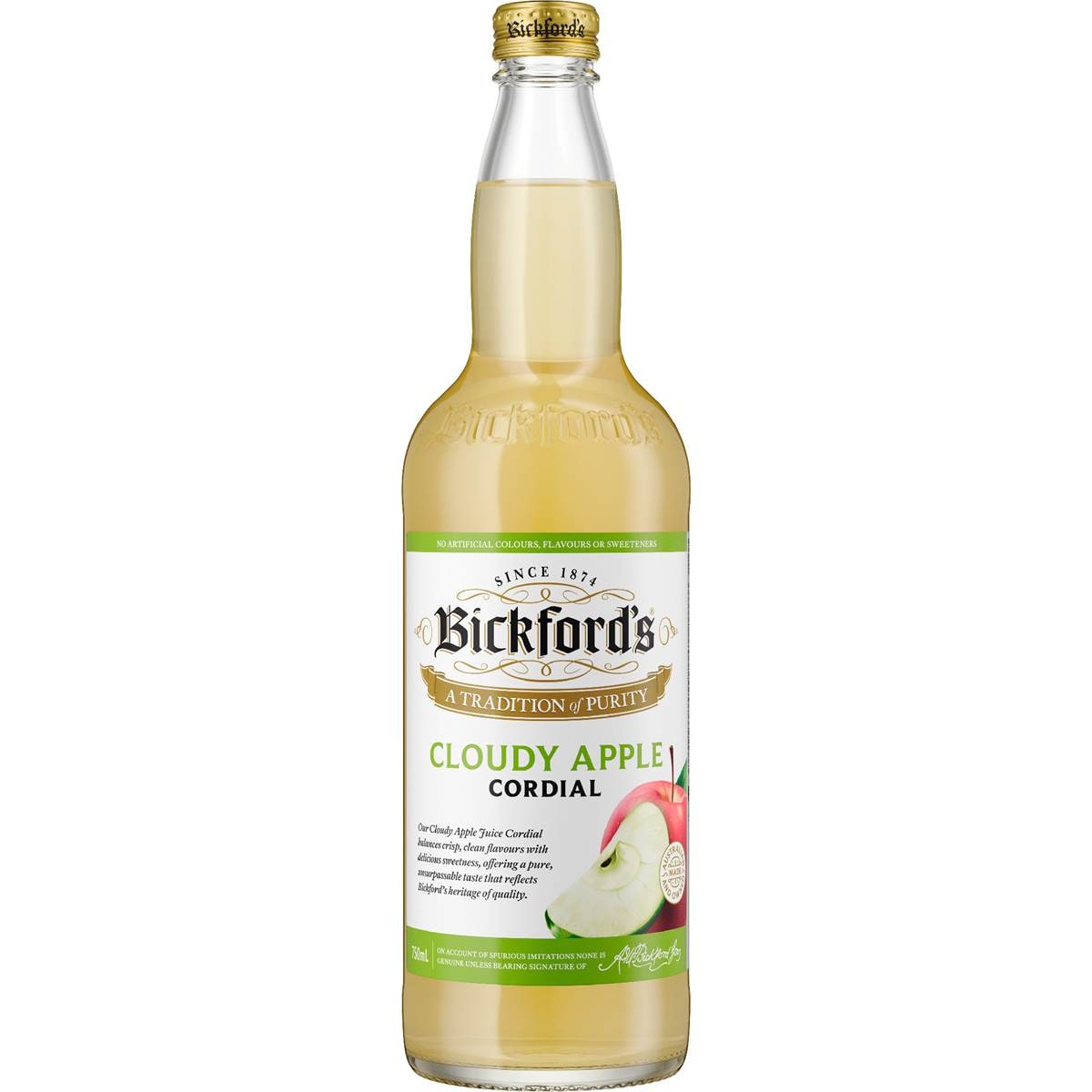 Bickford's Cloudy Apple Cordial 750mL