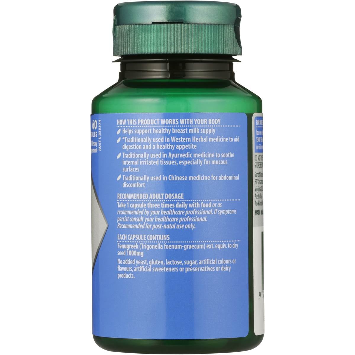 Nature's Own Fenugreek 60 Woolworths