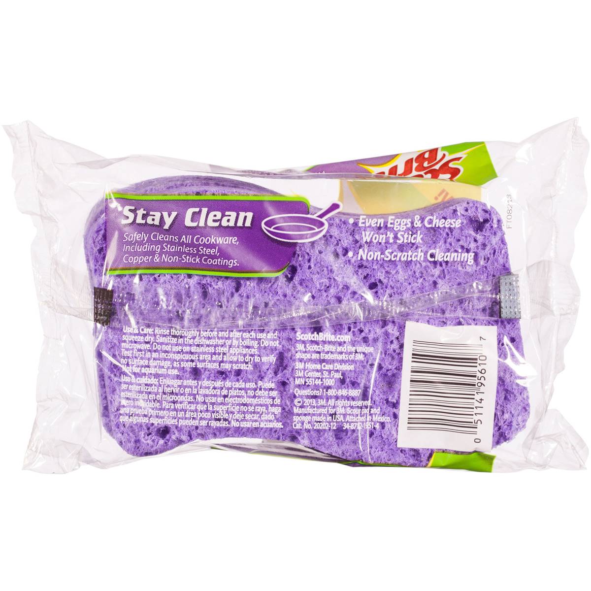 Scotch-brite Stay Clean No Scratch Scrub Sponge 2pk | Woolworths