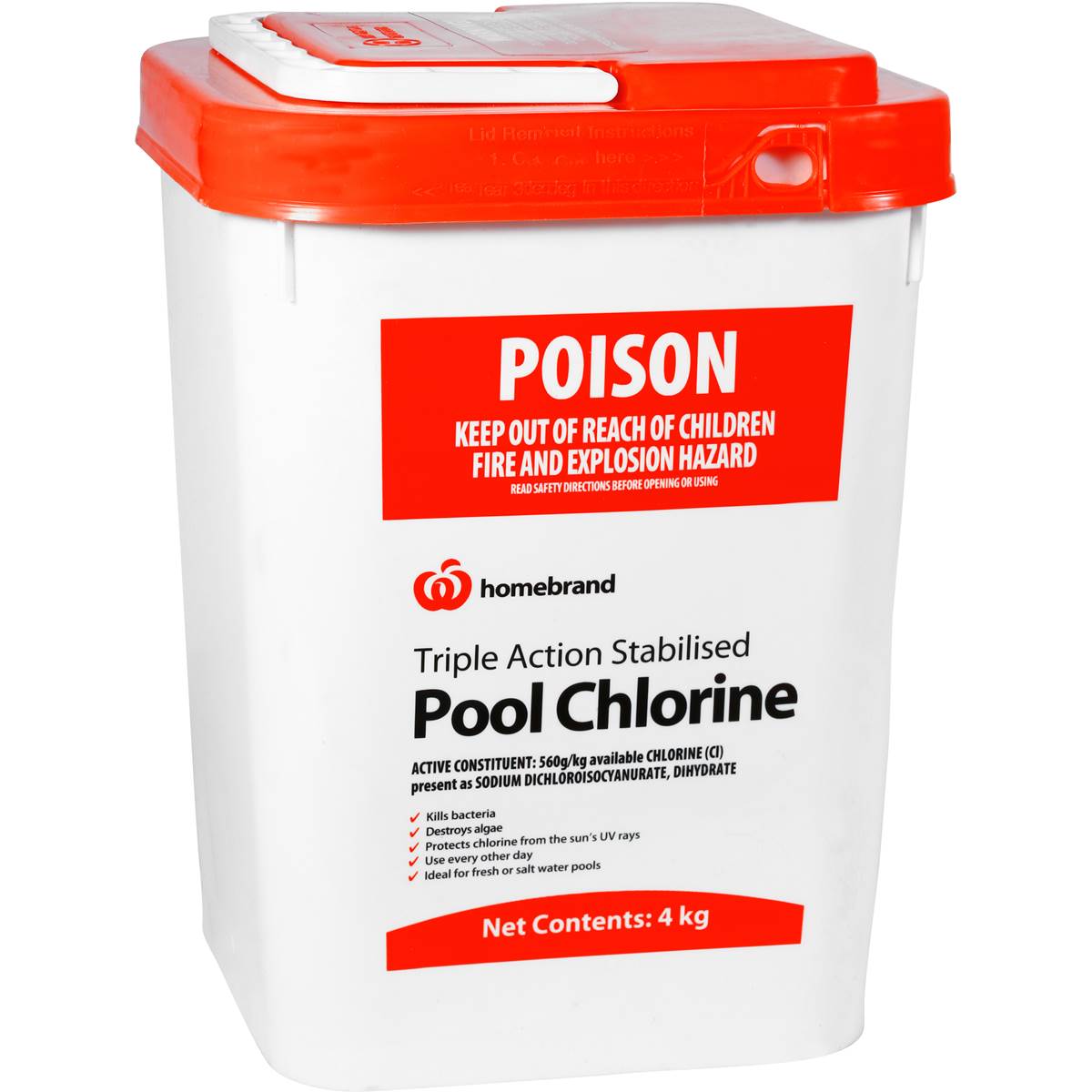 Homebrand Stabilised Chlorine 4kg Woolworths