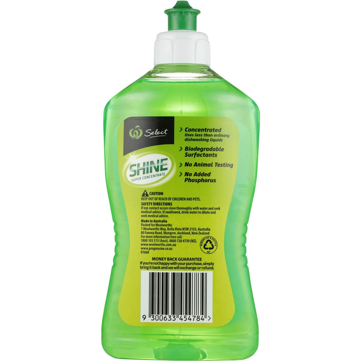 Woolworths Select Shine Dishwashing Liquid Lime 450ml Woolworths