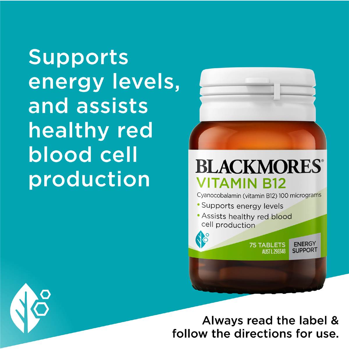 Blackmores Vitamin B12 Energy Support Tablets 75 Pack Woolworths