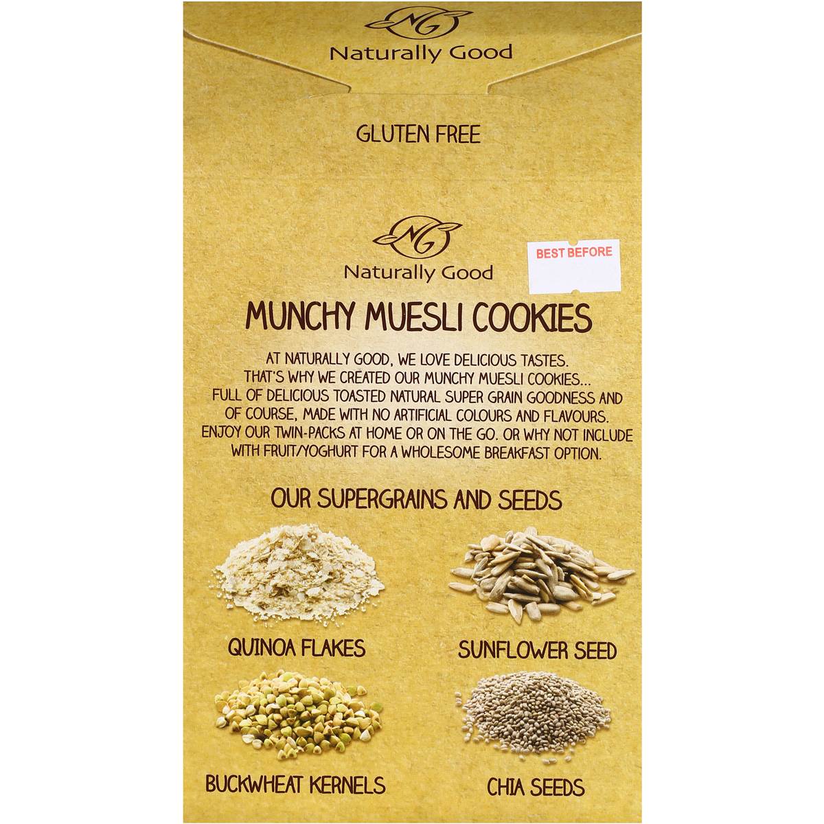 Naturally Good Cookies Munchy Muesli Vanilla 160g Woolworths