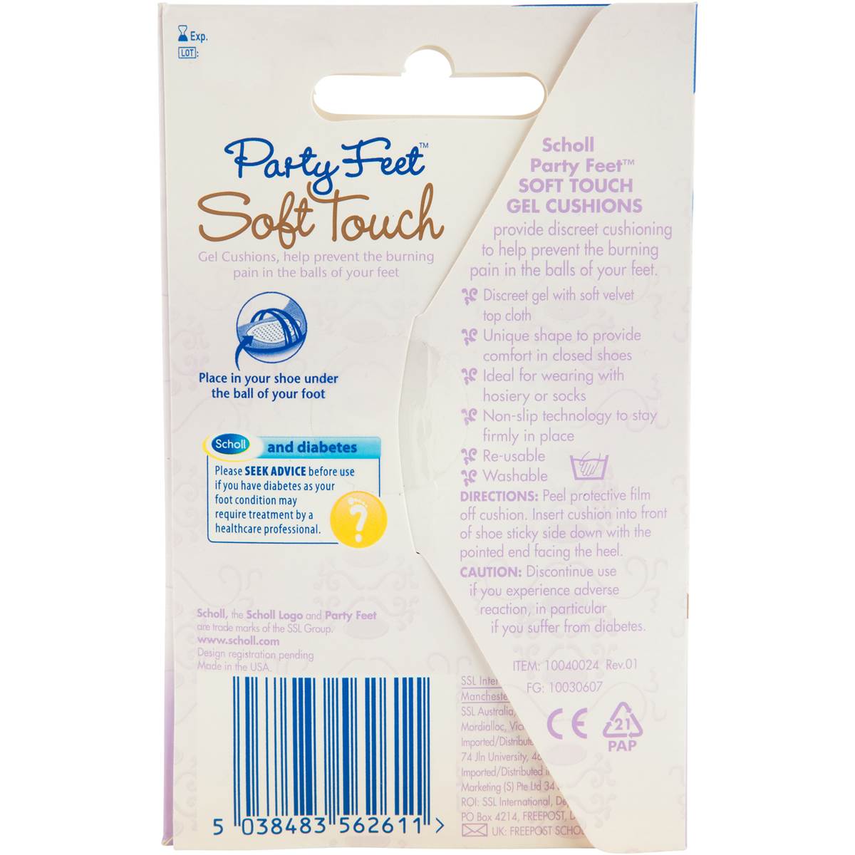 Scholl Foot Care Party Feet Softtouch Gel Cushions Each Woolworths