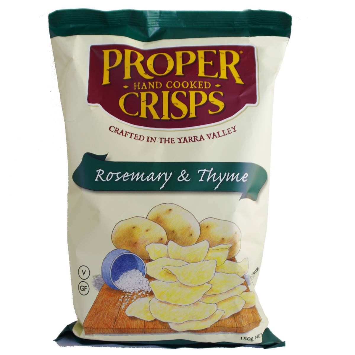 Proper Crisps Rosemary And Thyme 150g Woolworths