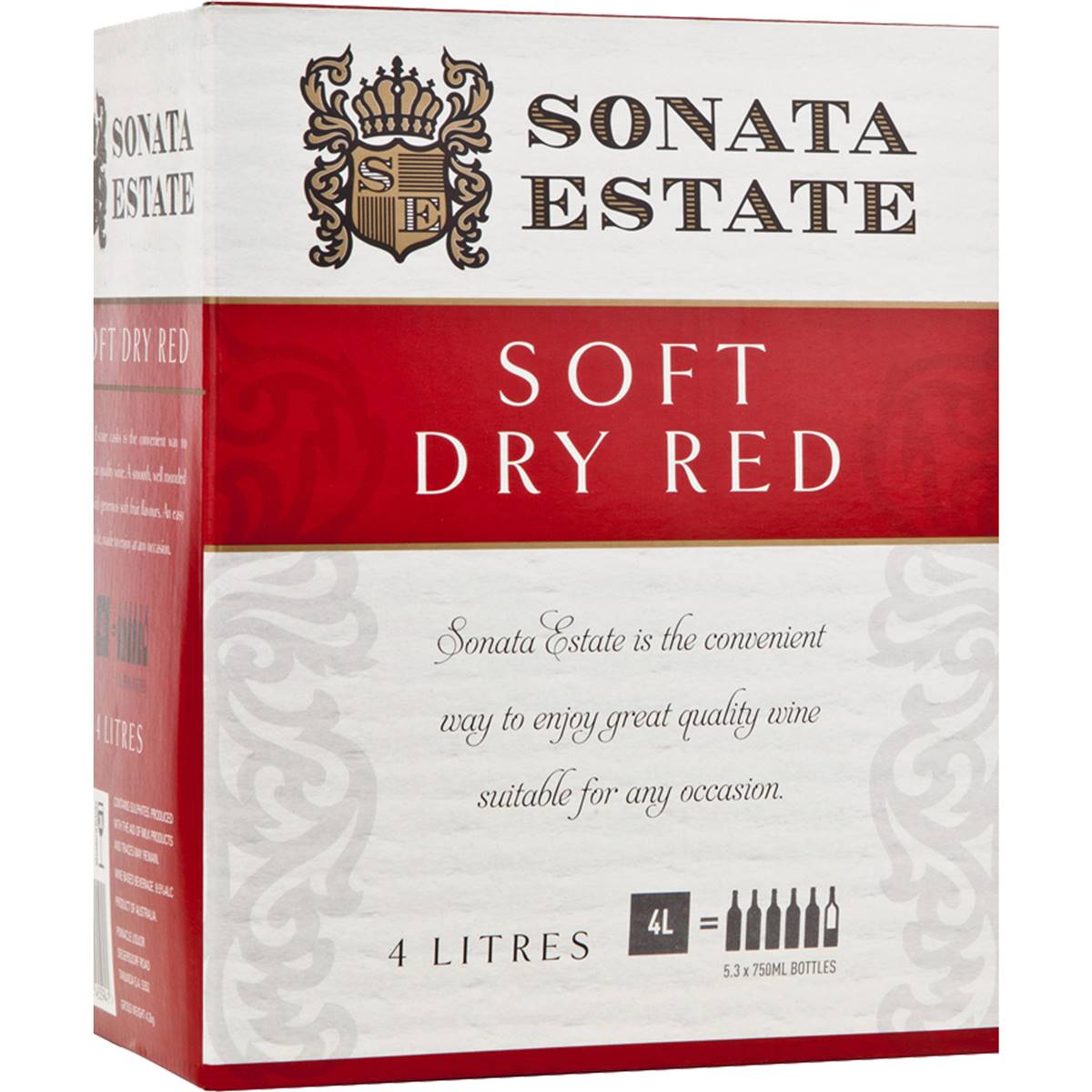 Sonata Estate Cask Wine Soft Dry Red 4l | Woolworths