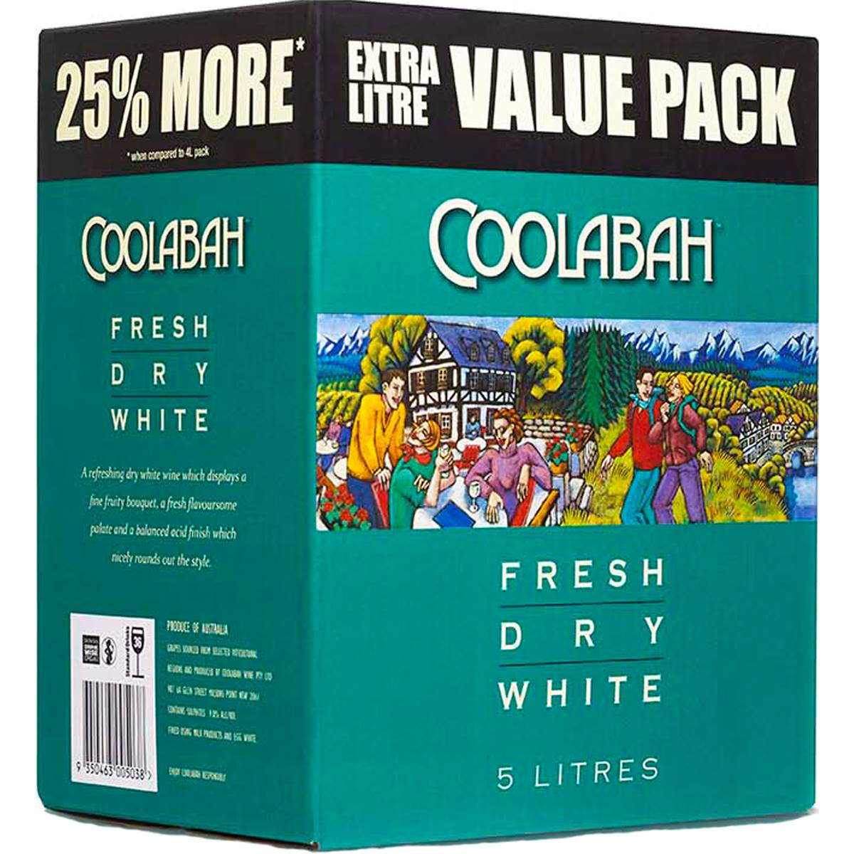 Coolabah Cask Wine Fresh Dry White 5l Woolworths