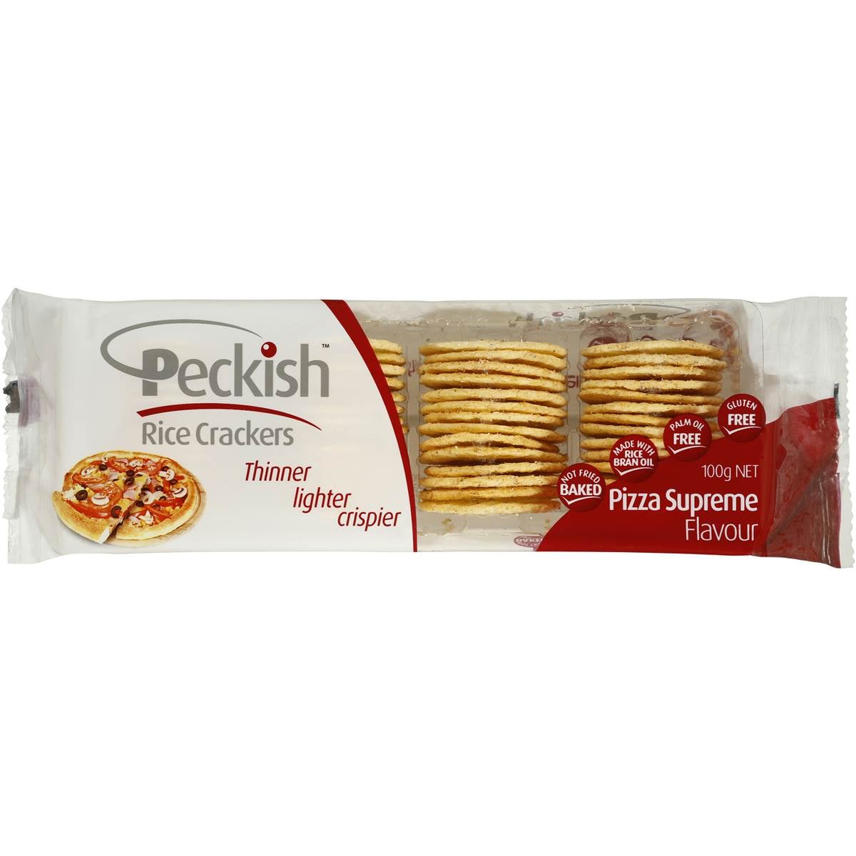 Peckish Rice Crackers Pizza Supreme 100g Woolworths