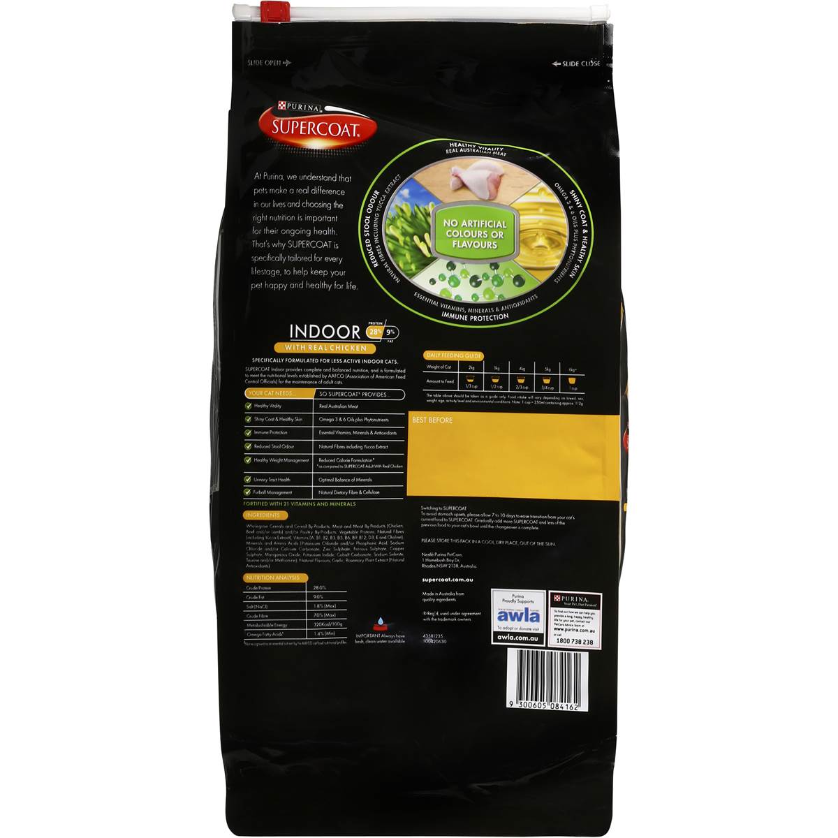 Purina Supercoat Adult Cat Food Indoor 1.5kg | Woolworths