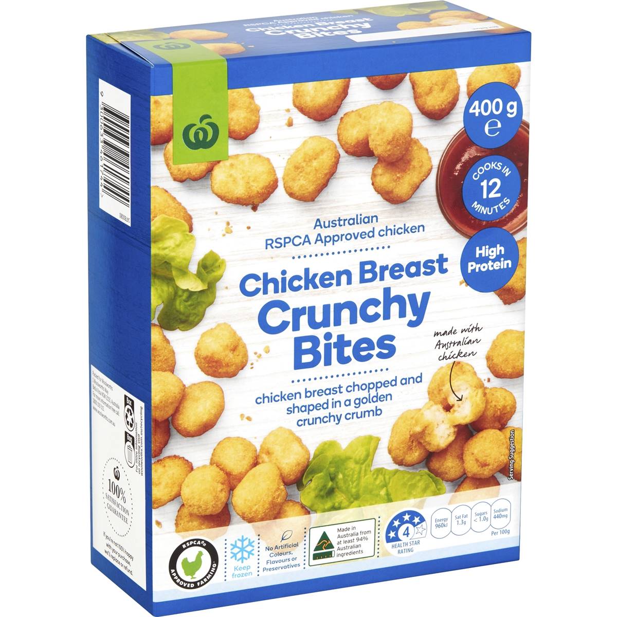 Woolworths Chicken Breast Crunchy Bites 400g Woolworths