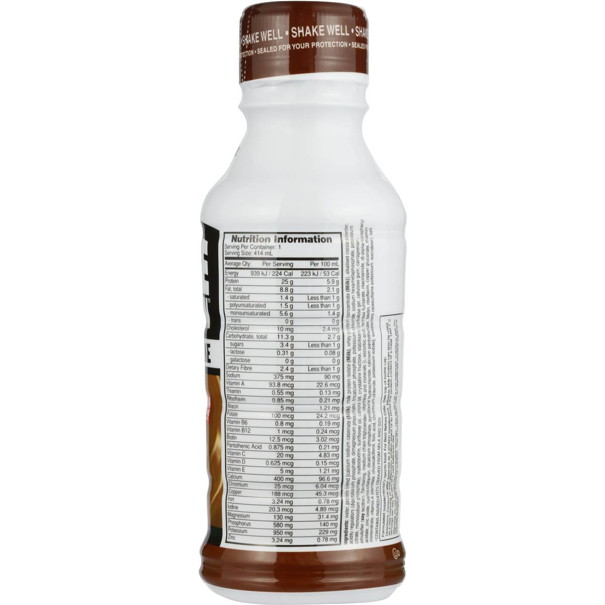 Muscle Milk Protein Shake Chocolate 414ml Woolworths