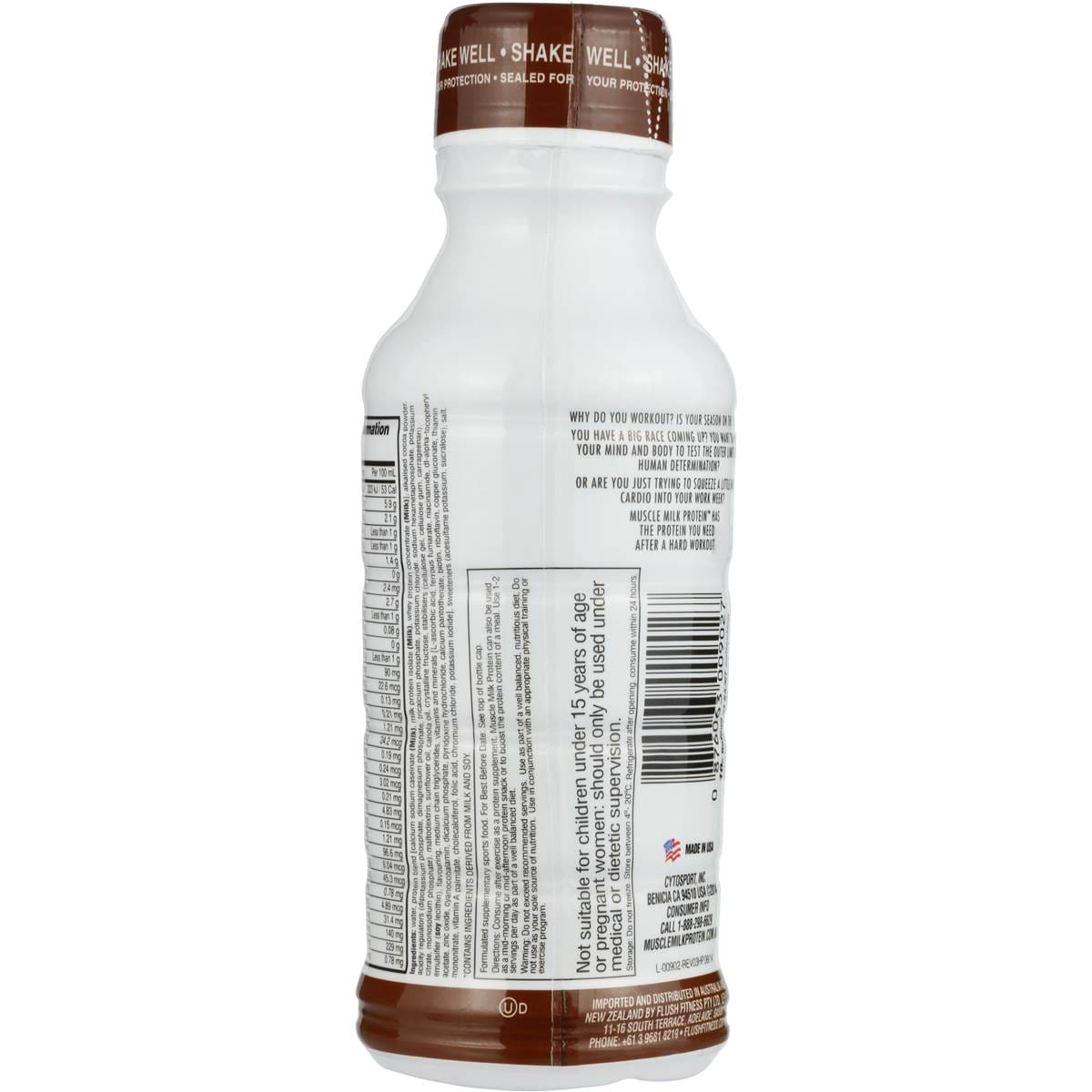 Muscle Milk Protein Shake Chocolate 414ml Woolworths