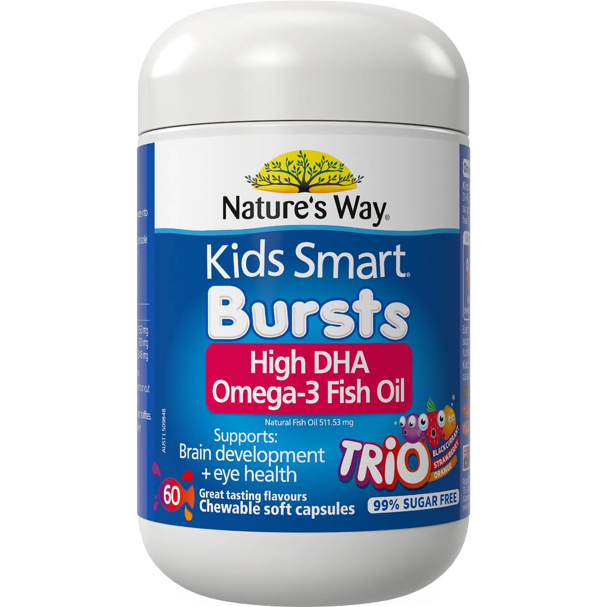 Nature's Way Kids Omega-3 Fish Oil Smart Trio 60 pack