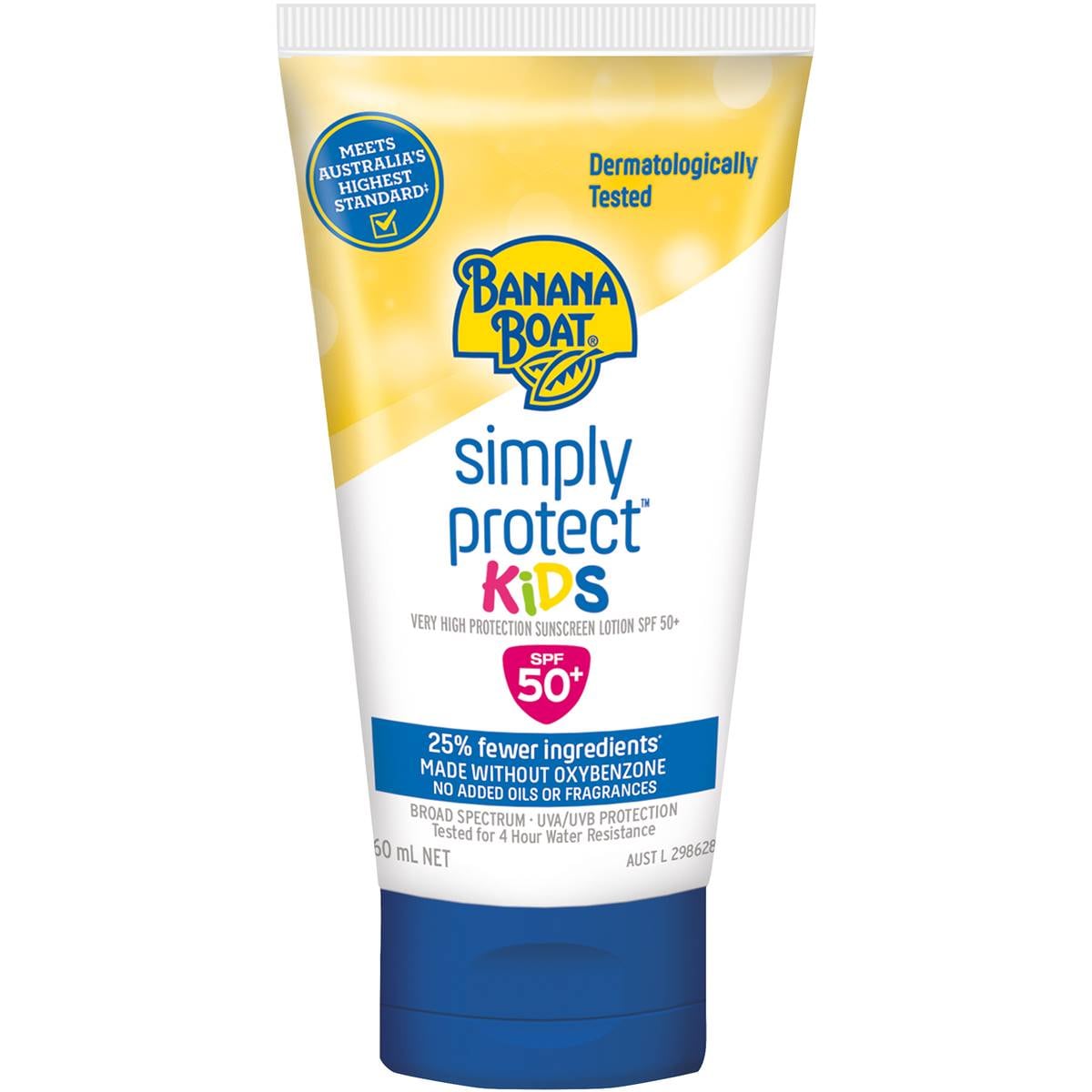 Banana Boat Simply Protect Kids Sunscreen Lotion Spf 50 60ml Woolworths