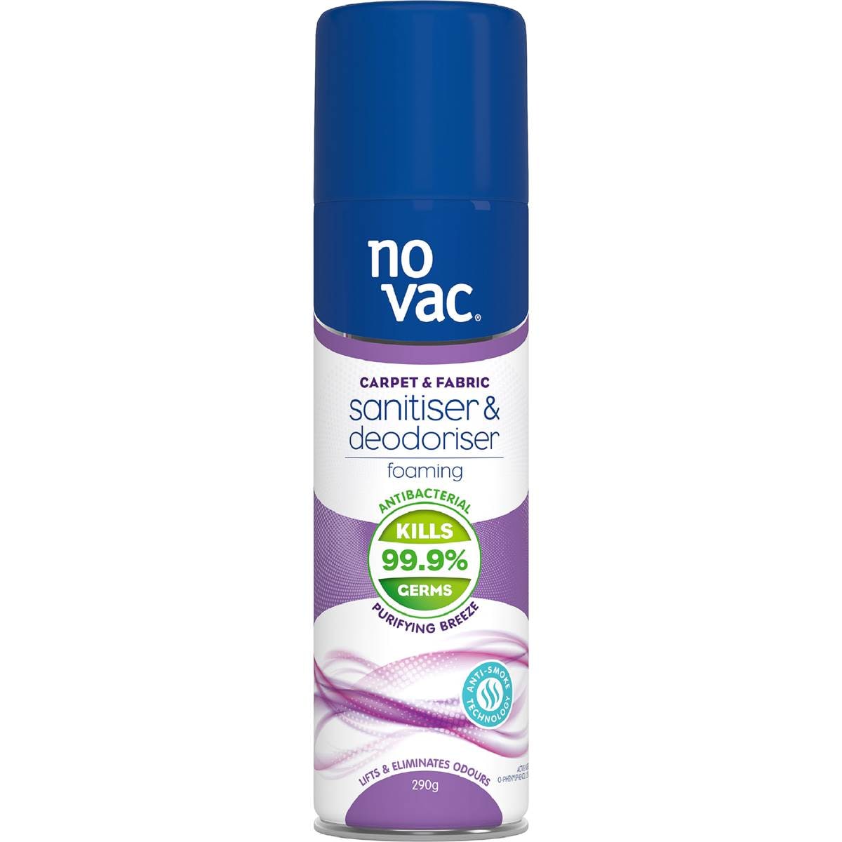 No Vac Sanitiser & Deodoriser Carpet Purifying Breeze 290g Woolworths