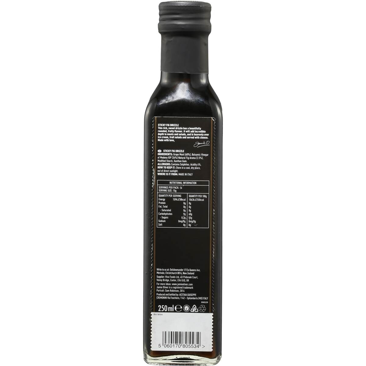 Jamie Oliver Fig & Balsamic Vinegar Drizzle 250ml Woolworths