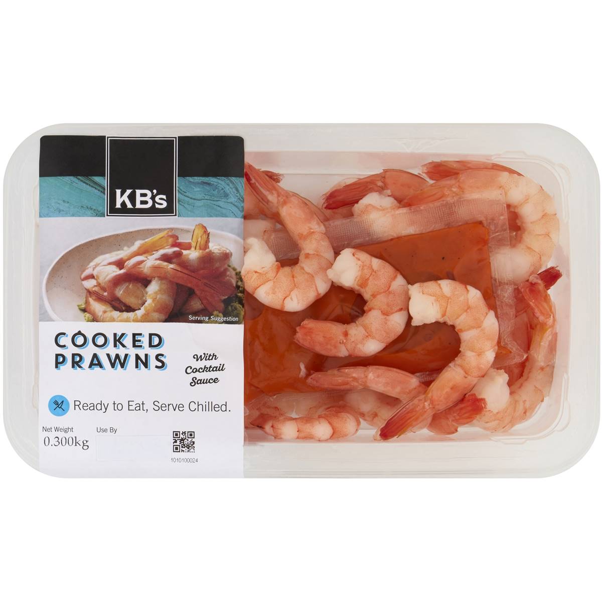 Kb Seafood Co. Prawns Cooked, Peeled Cocktail Sauce 300g Woolworths