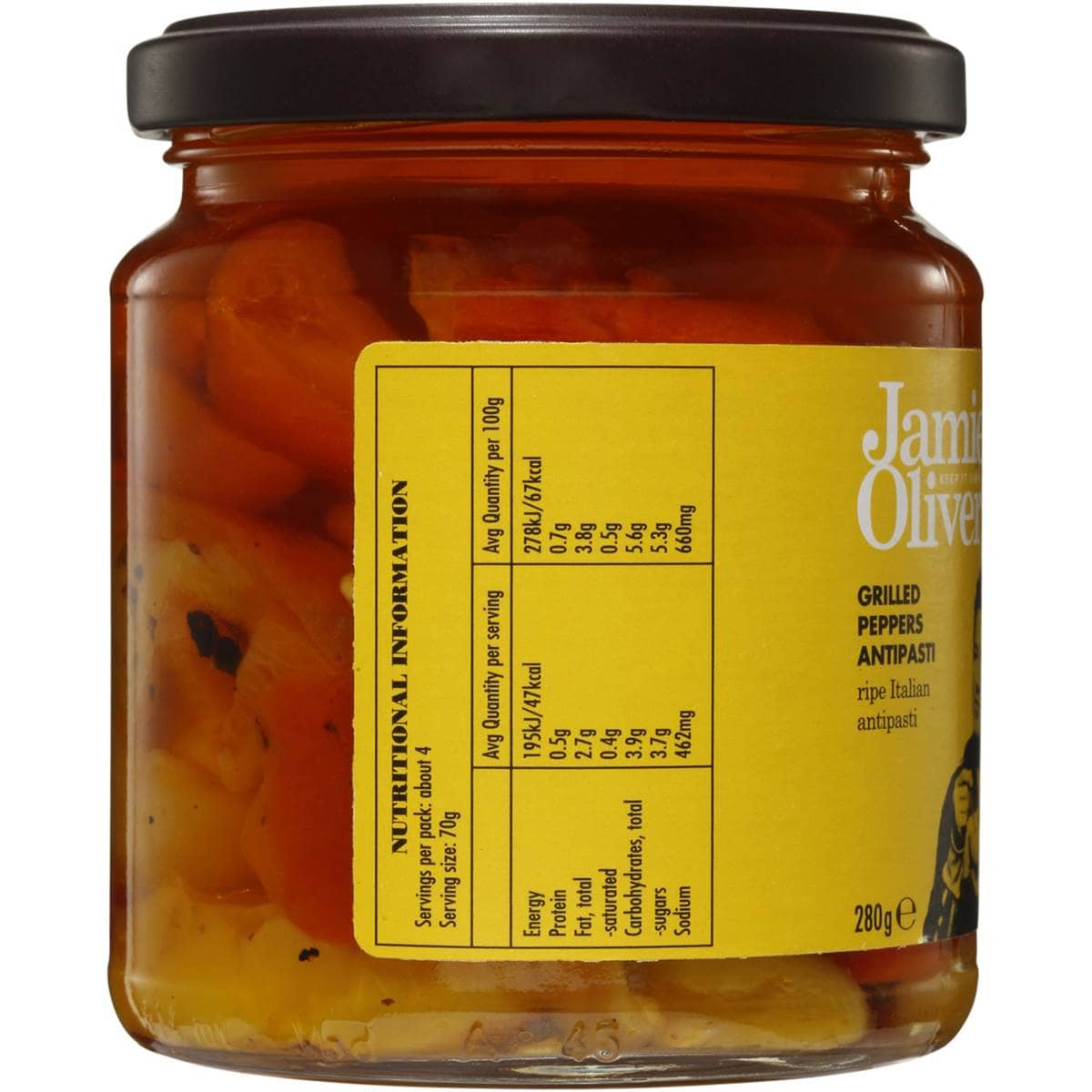 Jamie Oliver Relish Antipasti Grilled Peppers 280g Woolworths