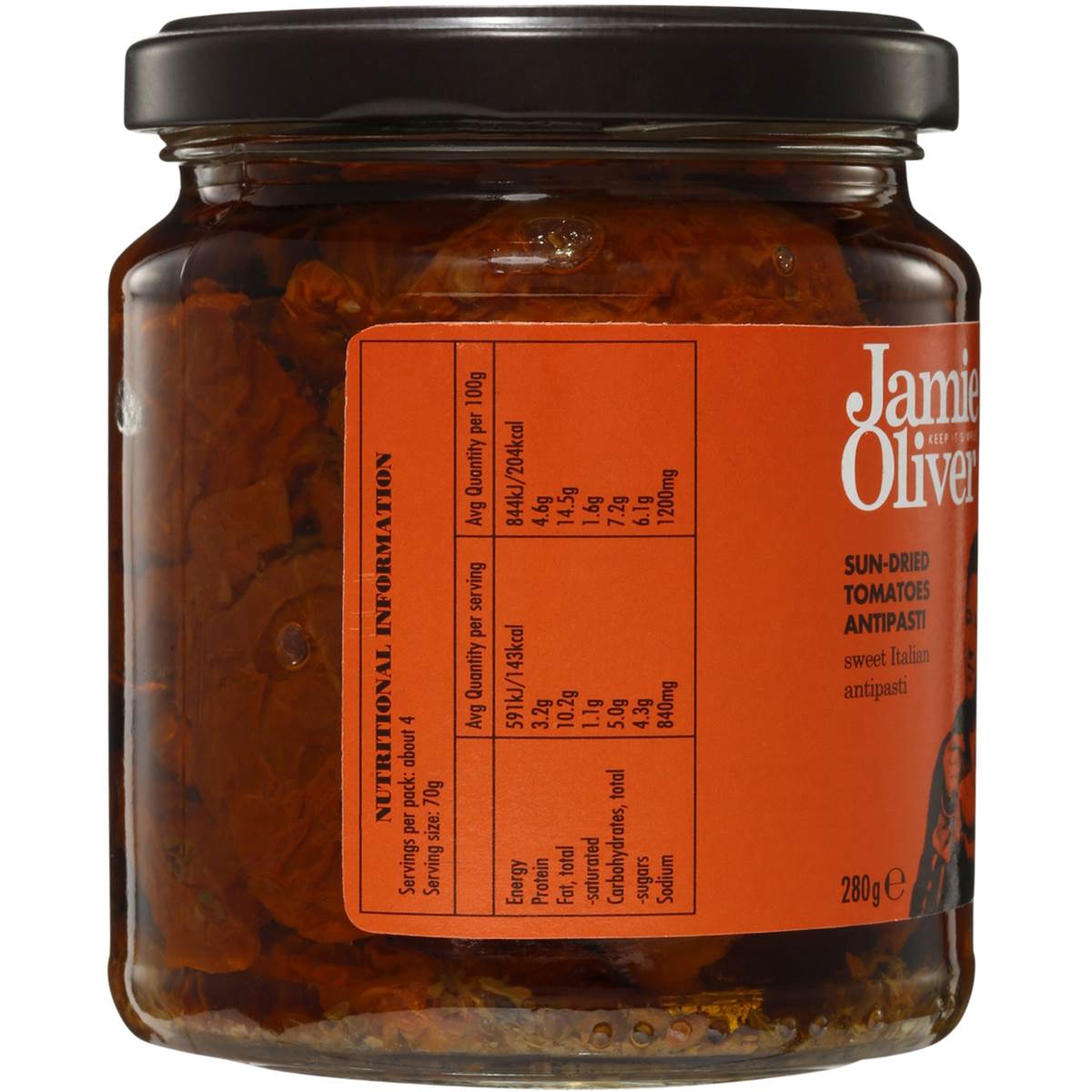Jamie Oliver Relish Antipasti Sundried Tomato 280g Woolworths