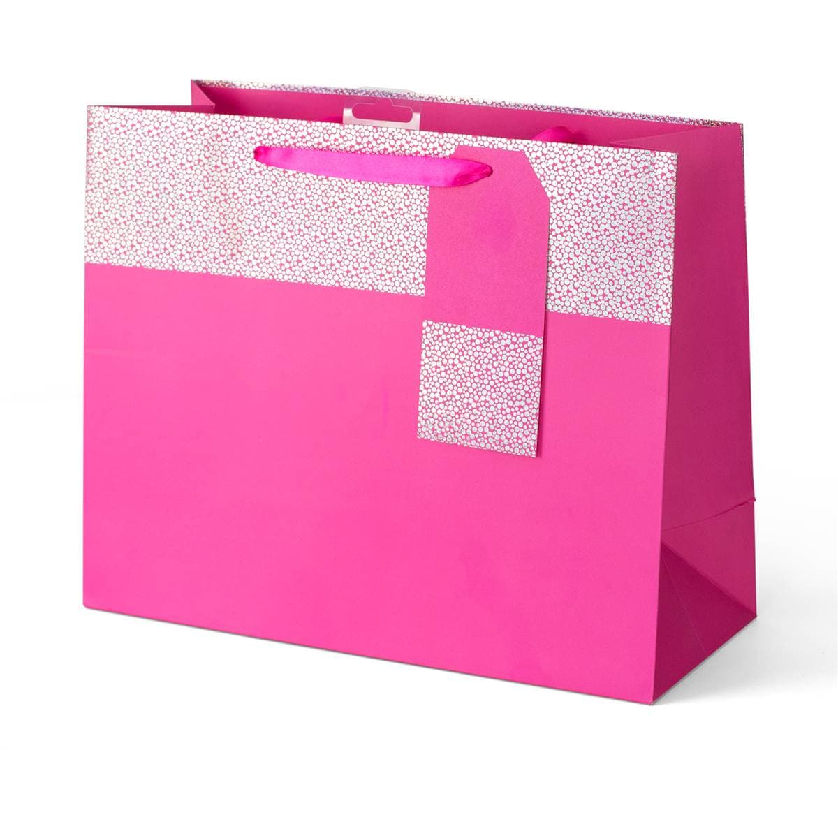 Collage Large Pink Holographic Gift Bag Each Woolworths