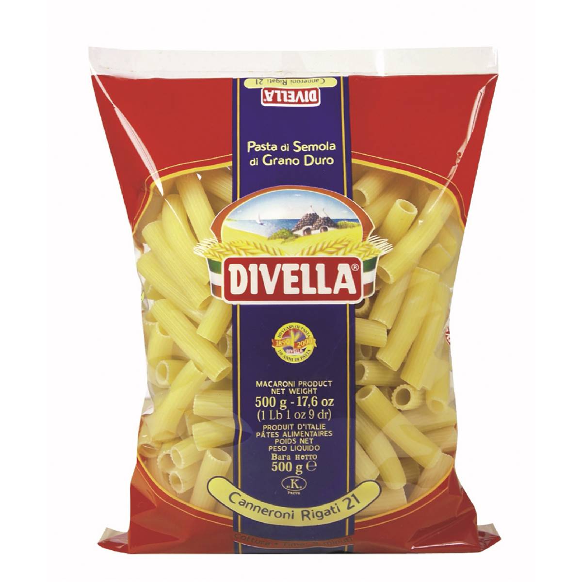 Divella Pasta Canneroni Rigati No. 21