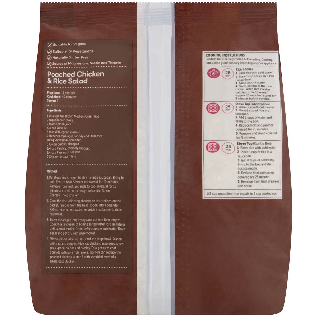 Woolworths Brown Rice Grain 1kg Woolworths