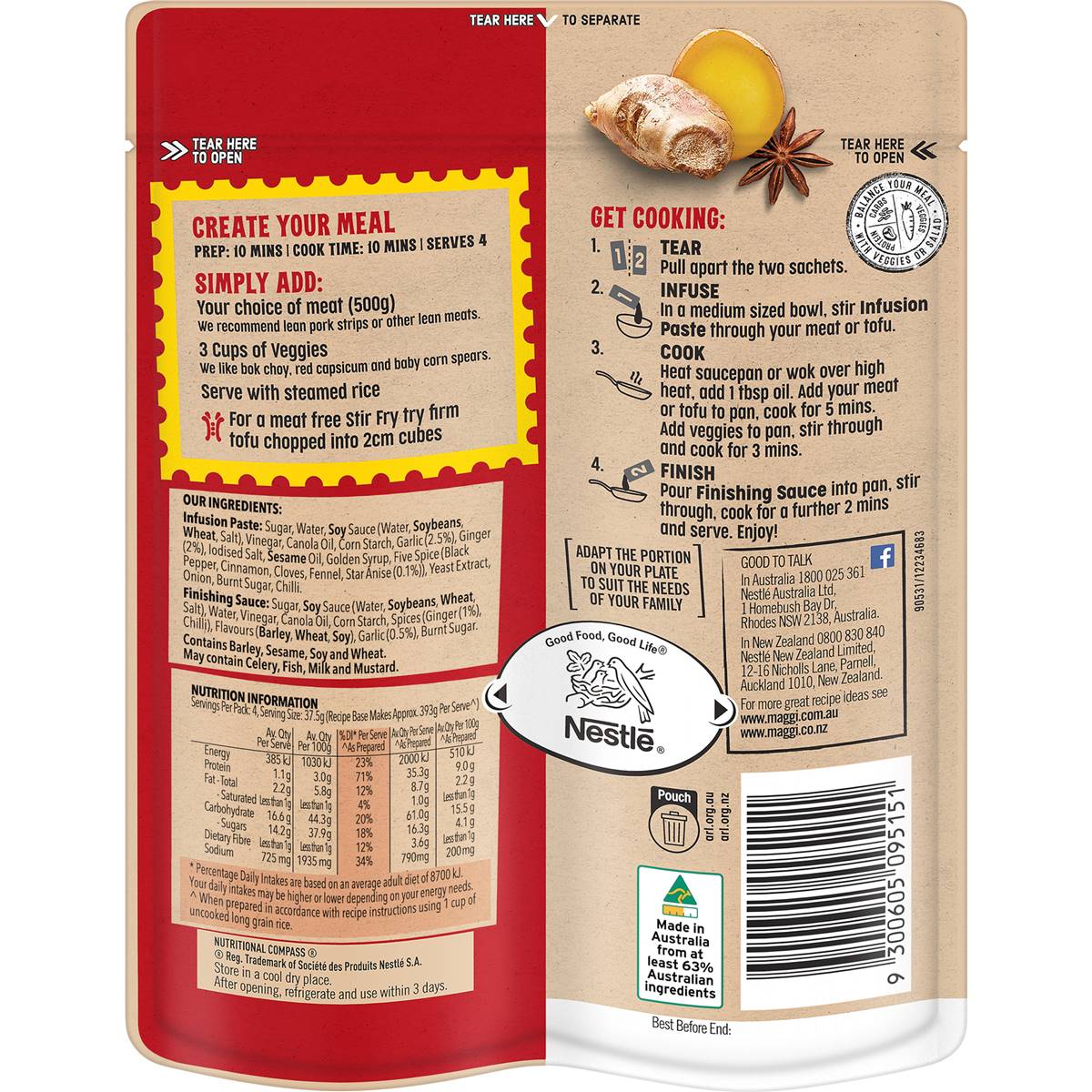 Maggi Stir Fry Chinese Sticky Bbq Flavour 150g Woolworths