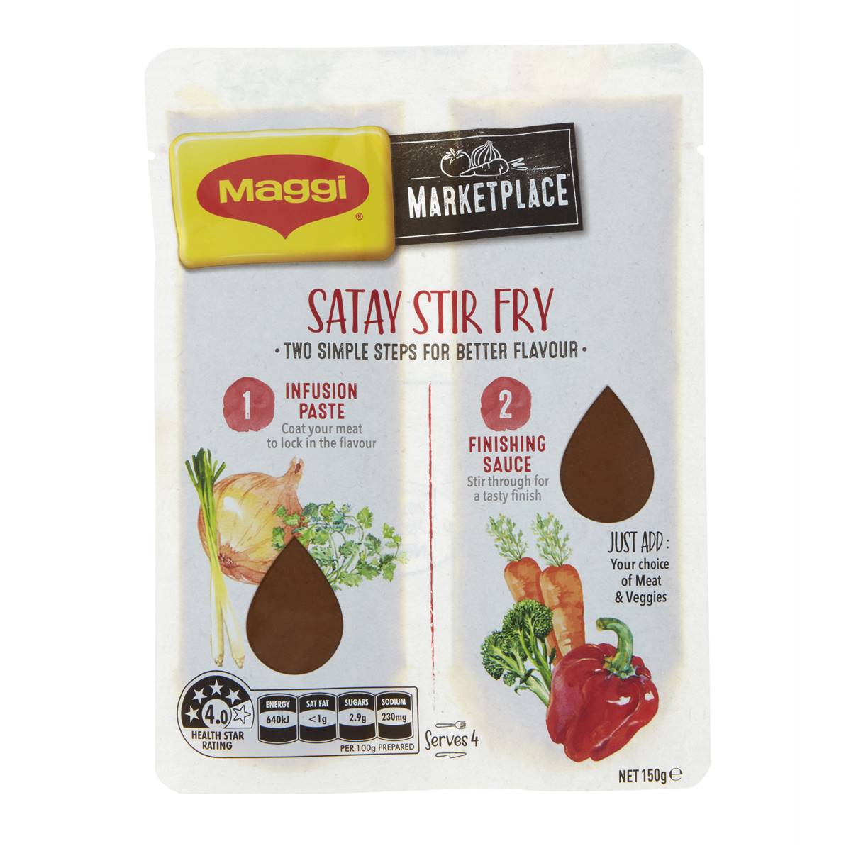 Maggi Stir Fry Creations Satay Chicken 150g Woolworths