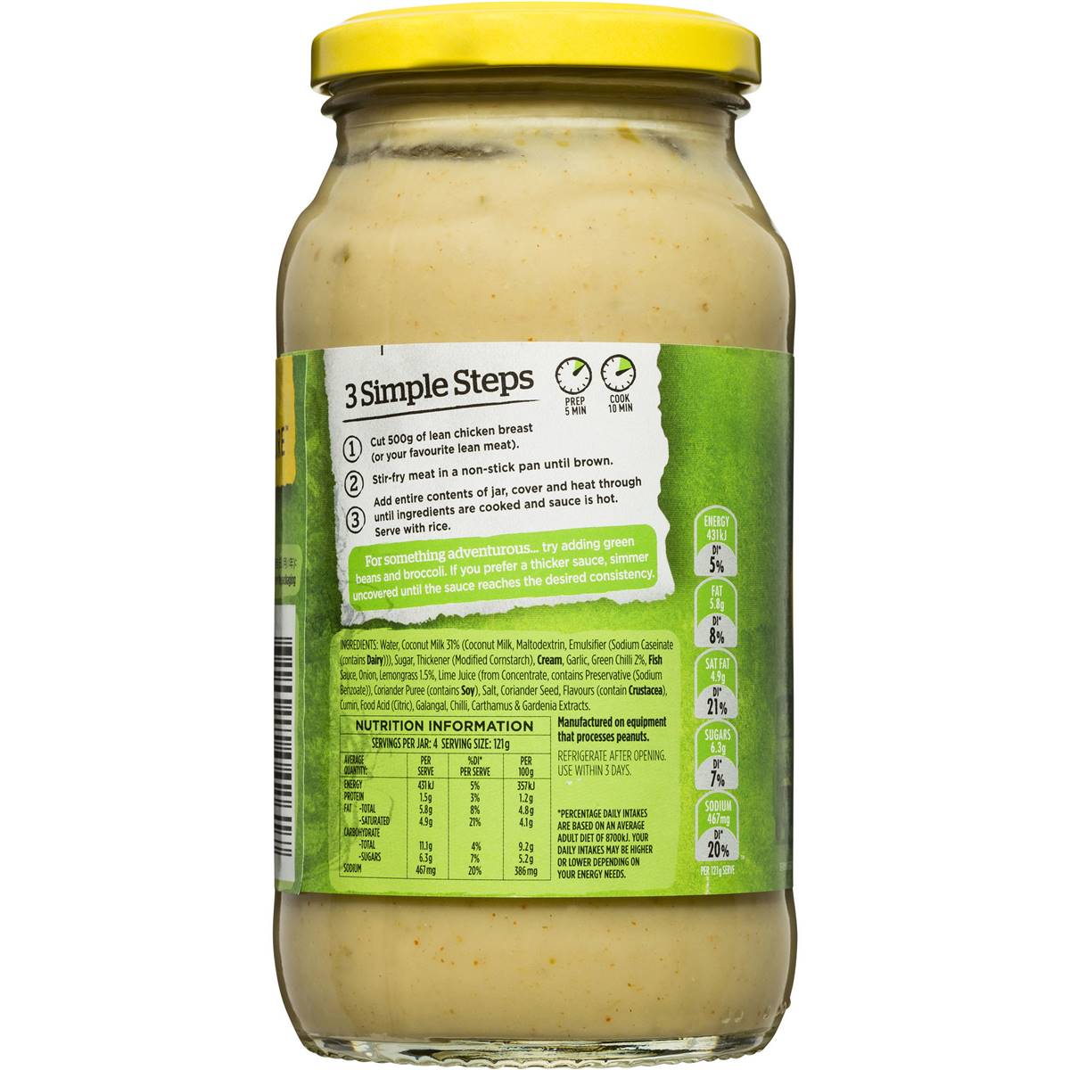 Kan Tong Stir Fry Sauce Thai Green Curry 485g Woolworths