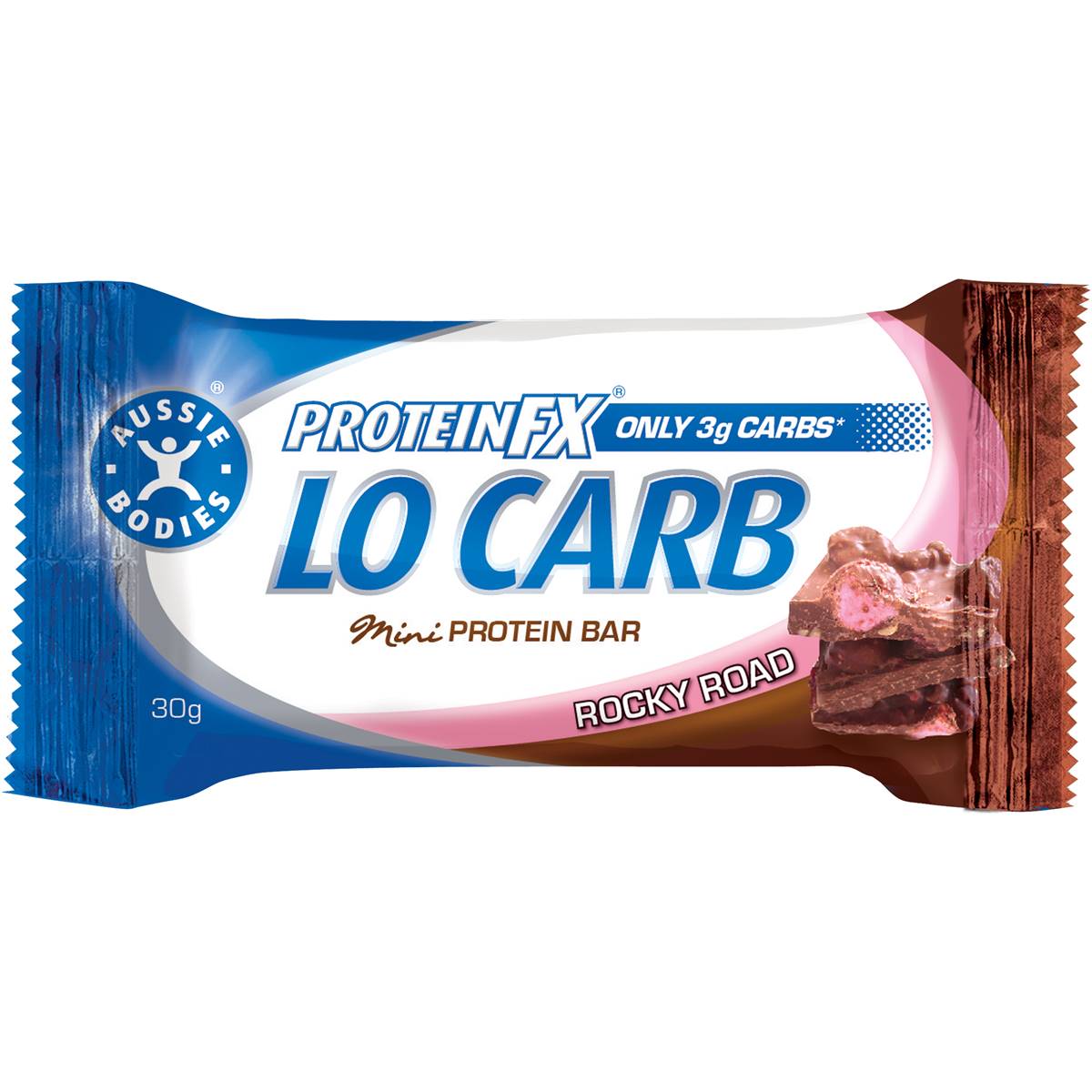 Aussie Bodies Protein Fx Lo Carb Bar Rocky Road