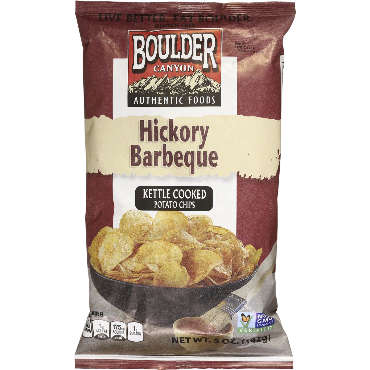 Boulder Canyon Chips Hickory Bbq 142g Woolworths   779147 