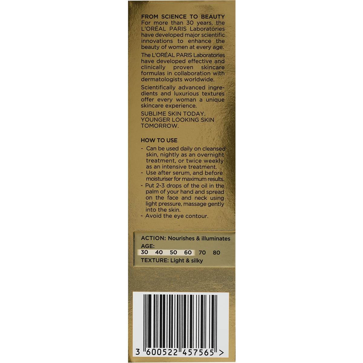 L'oreal Oil Age Extraordinary Perfect 30ml Woolworths