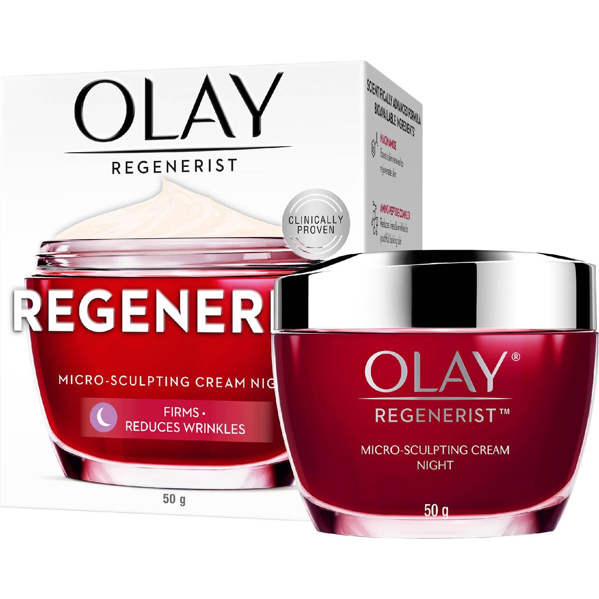 Olay Regenerist Microsculpting Night Face Cream Moisturiser 50g
