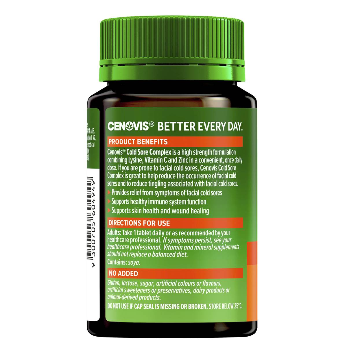 Cenovis Cold Sore Complex Tablets For Immune Support 30 Pack Woolworths