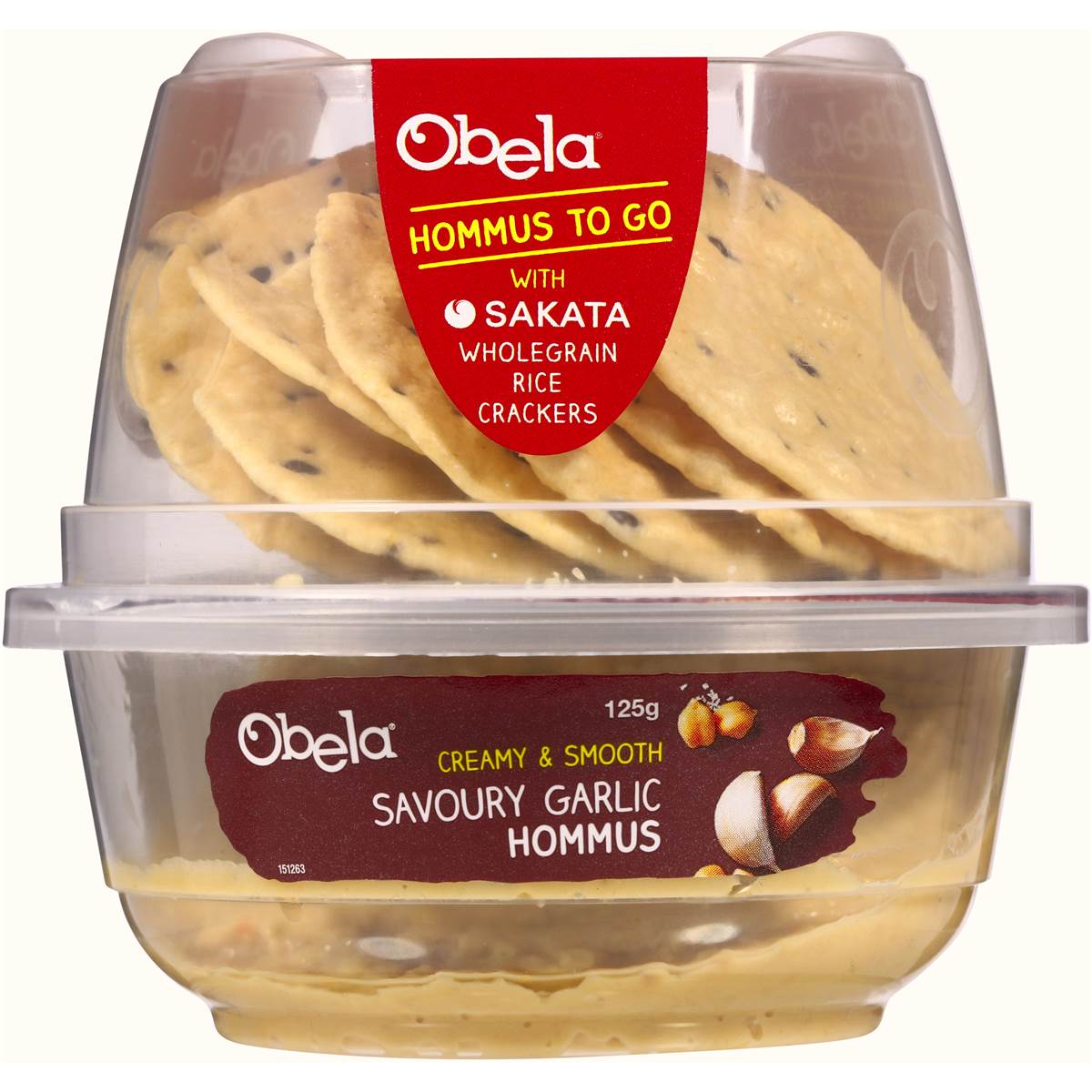 Obela Grab & Go Garlic Hommus 125g Woolworths
